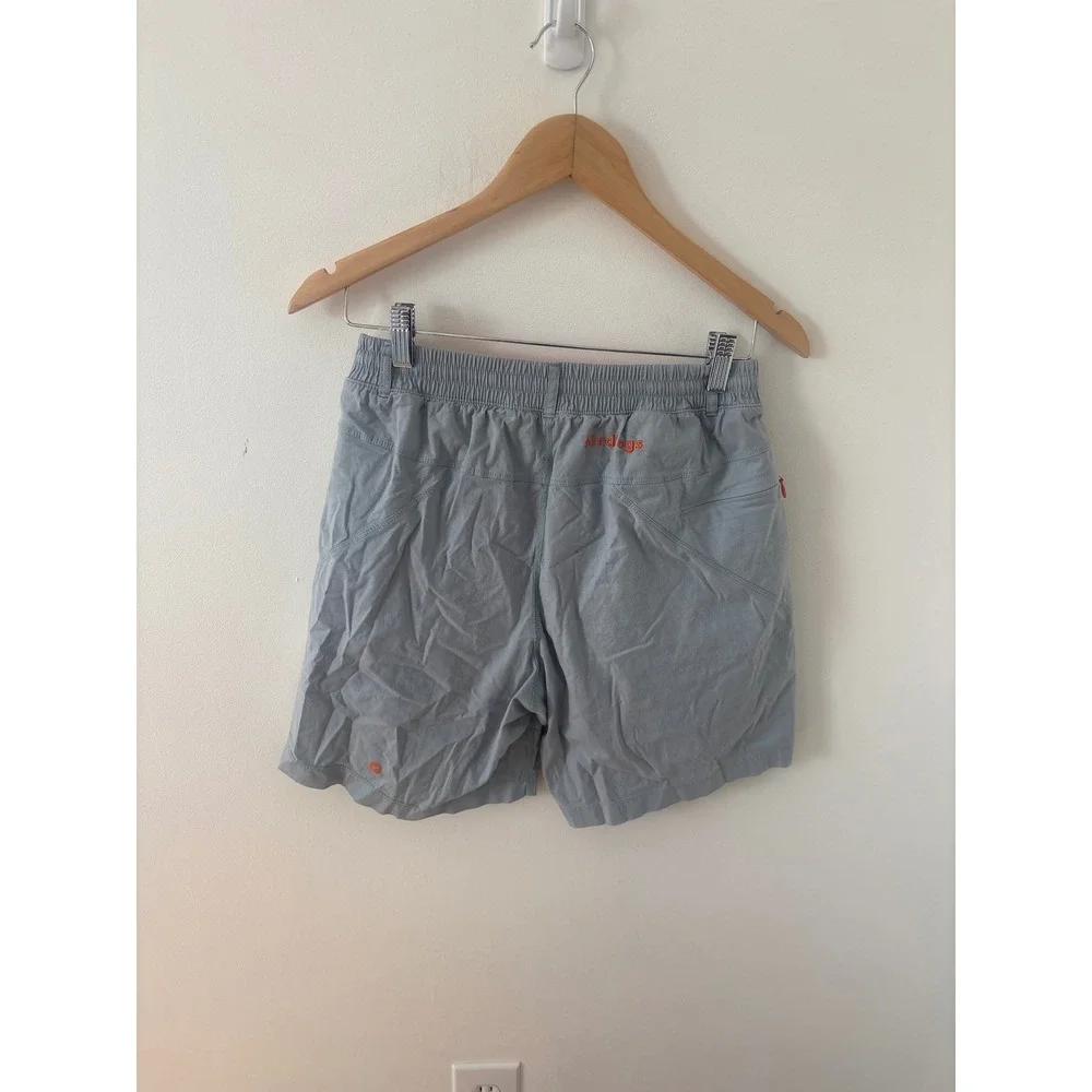 Birddogs Mens Classic Gym Shorts Light Blue Grey Orange Liner Size Medium 6in